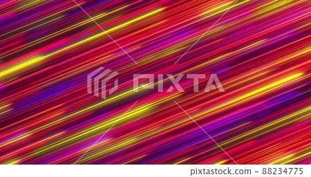 Image of multi coloured neon light trails moving in hypnotic motion on seamless loop Image of multi coloured neon light trails moving in hypnotic motion on seamless loop 88234775