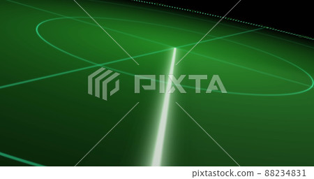 Image of radar with spots moving on black background 88234831