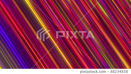 Image of multi coloured neon light trails moving in hypnotic motion on seamless loop Image of multi coloured neon light trails moving in hypnotic motion on seamless loop 88234838