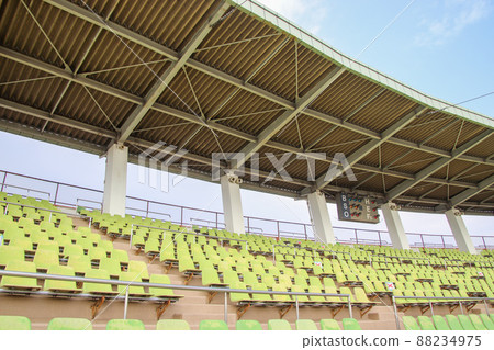 Audience seats at the baseball field on days when there is no match Audience seats at the baseball field on days when there is no match 88234975