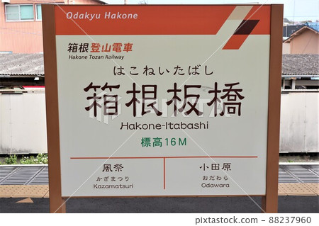 Hakoneitabashi Station Station name sign Hakoneitabashi Station Station name sign 88237960