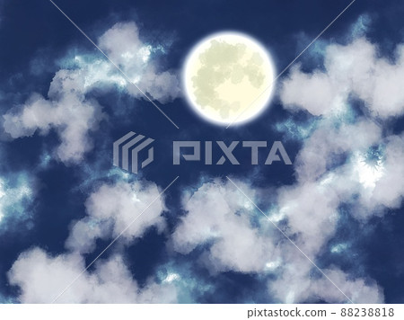 Watercolor style full moon night wallpaper background Watercolor style full moon night wallpaper background 88238818