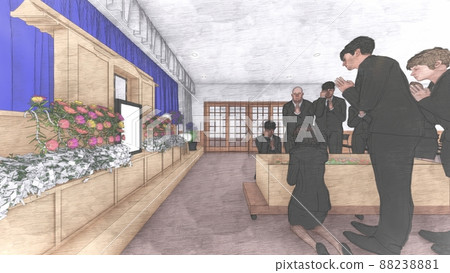 Funeral home with people Last farewell CG i Funeral home with people Last farewell CG Iralast 88238881