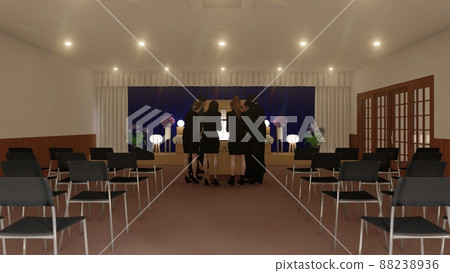 Funeral home with people 最後告別 CG i Funeral home with people 最後告別 CG Iralast 88238936