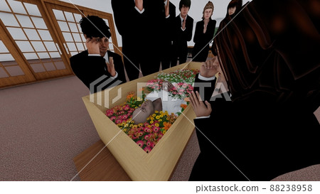 Funeral home with people Last farewell CG i Funeral home with people Last farewell CG Iralast 88238958