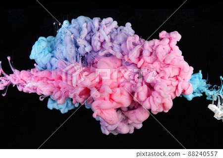 Colorful paints that spread underwater Colorful paints that spread underwater 88240557