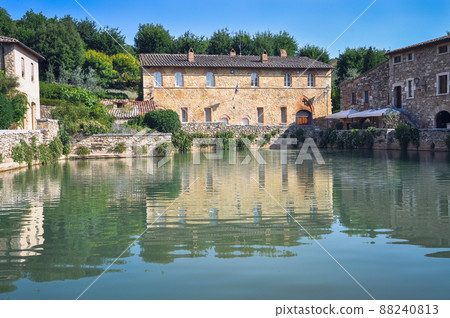 Thermal baths in Bagno Vignoni Tuscany Italy Thermal baths in Bagno Vignoni Tuscany Italy 88240813