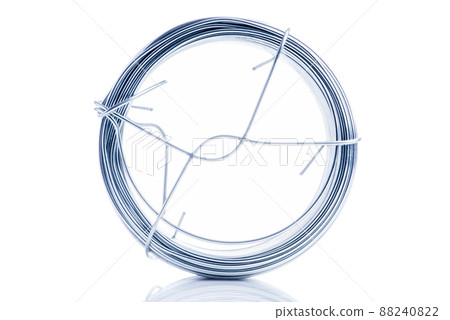 Steel wire isolated on white background Steel wire isolated on white background 88240822