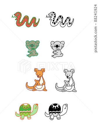 Animal cut (snake_koala_kangaroo_turtle) 88241924