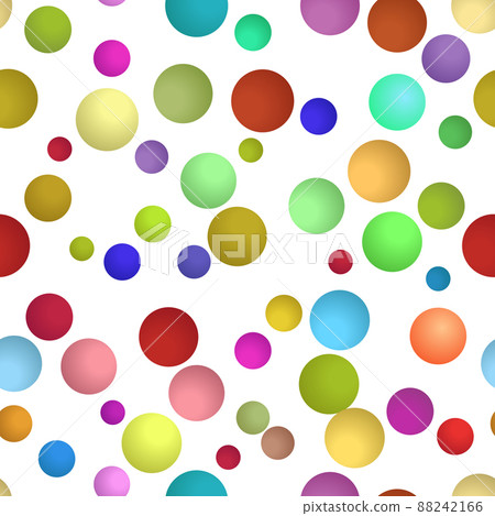 Multicolor background, colorful vector texture with circles. Splash effect banner. Dotted abstract illustration with blurred drops of rain. Seamless pattern for fabric, textile 88242166