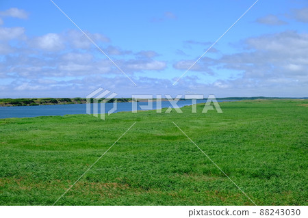 從北海道天潮河口大橋看到的天潮河河床景觀 88243030