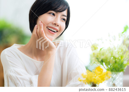 女性美容護膚植物生命生活 88243615