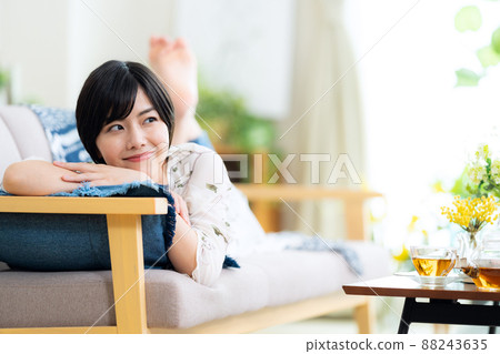 婦女睡覺，躺下，生活生活方式，新常態 88243635