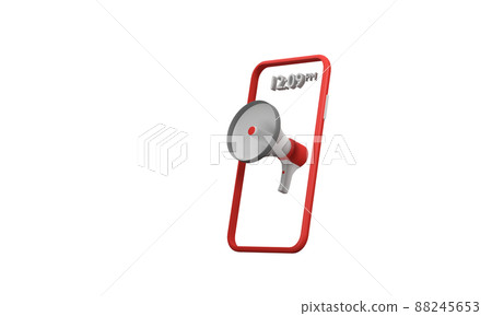3D. sale megaphone and mobilephone campaign promotion shopping on black background. 3D. sale megaphone and mobilephone campaign promotion shopping on black background. 88245653