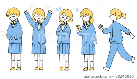 人物插圖集_女學生_雙色 88246030