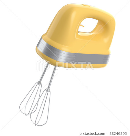 Electric mixer kitchen appliance for mixing and blending on white background. 88246293