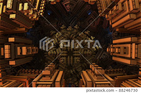 3D illustration of virtual scenery 88246730