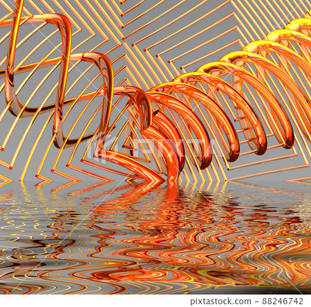 3D illustration of virtual scenery 88246742