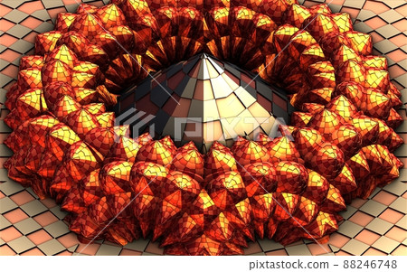 3D illustration of virtual scenery 3D illustration of virtual scenery 88246748