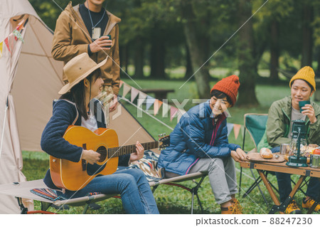 camp, camping, guitar 88247230