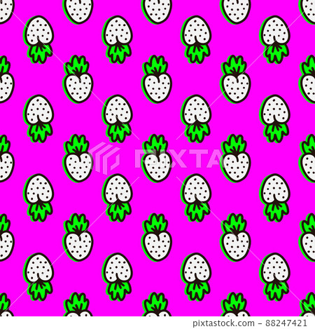 Seamless pattern with white berries. Vector illustration 88247421