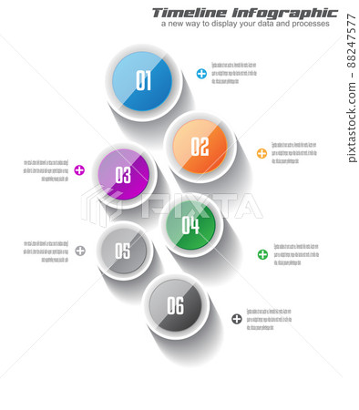 Infographic template for modern data visualization and ranking 88247577