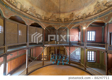 Whirling Dervishes Ceremony hall at the Mevlevi Tekke, old abandoned hall for the Whirling Dervishes, Cairo, Egypt 88247711
