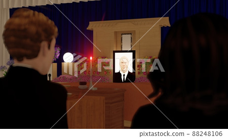 殯儀館，有人，有鬼照片，CG插圖 88248106