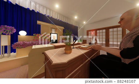 殯儀館，有人，有鬼照片，CG插圖 88248107