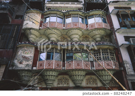 Colorful and Bright Balcony in Traditional Eastern Patterns, Pakistan 88248247