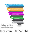 Infographic template for modern data visualization and ranking 88248761