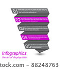 Infographic template for modern data visualization and ranking 88248763