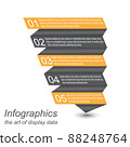 Infographic template for modern data visualization and ranking 88248764