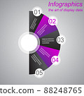 Infographic template for modern data visualization and ranking 88248765