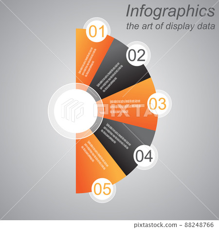 Infographic template for modern data visualization and ranking 88248766