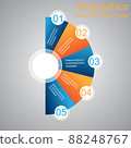 Infographic template for modern data visualization and ranking 88248767