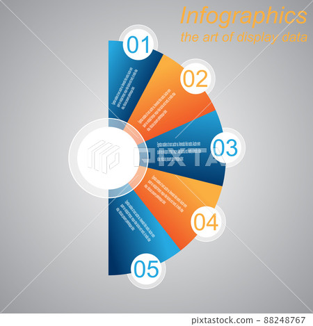 Infographic template for modern data visualization and ranking 88248767