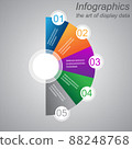 Infographic template for modern data visualization and ranking 88248768