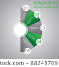 Infographic template for modern data visualization and ranking 88248769