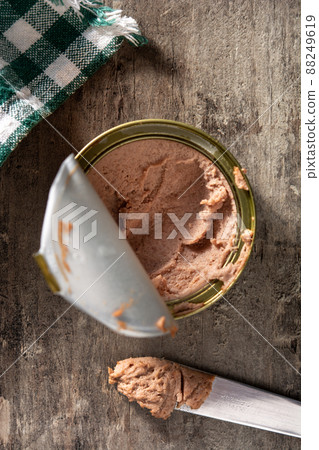 Toasted bread with pork liver pate Toasted bread with pork liver pate 88249619