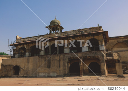 Panoramic View to the Inside Buildings of Lahore Fort, Pakistan 88250044