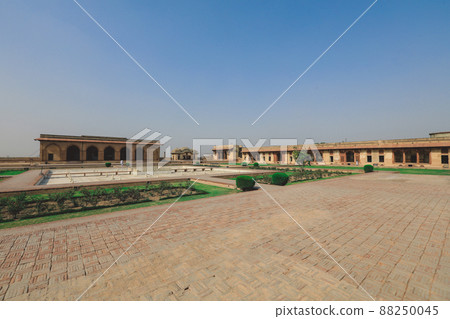 Panoramic View to the Inside Buildings of Lahore Fort, Pakistan 88250045