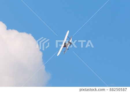 Soviet Air Force Polikarpov I-15 biplane fleeing to the clouds Soviet Air Force Polikarpov I-15 biplane fleeing to the clouds 88250587