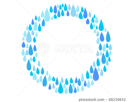 June rainy season_water drop frame circle 88250652