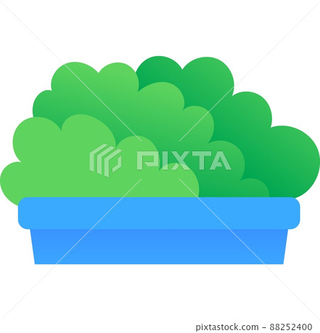 Flower pot vector flat plant bunch icon 88252400