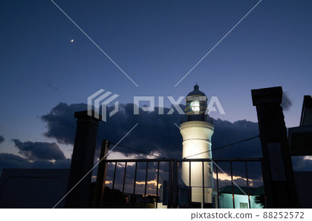 Shizuoka Prefecture Omaezaki Lighthouse at dusk Shizuoka Prefecture Omaezaki Lighthouse at dusk 88252572