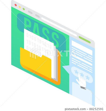 Encrypted folder icon vector isolated on white 88252591