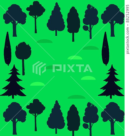 Vector background with summer forest elements. Vector background with summer forest elements. 88252995