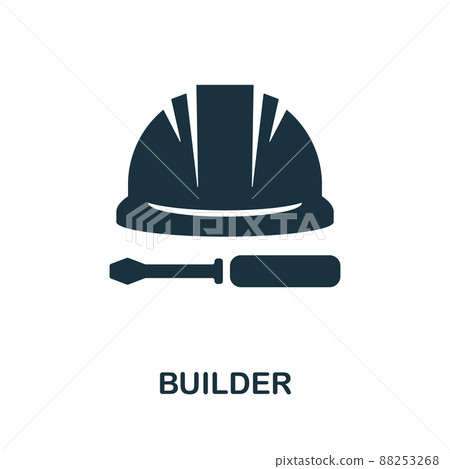Builder icon. Simple element from construction collection. Creative Builder icon for web design, templates, infographics and more 88253268
