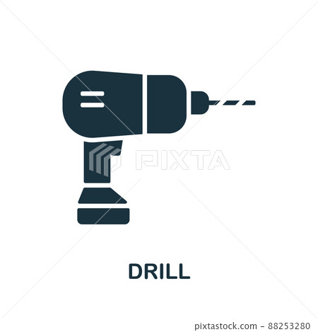 Drill icon. Simple element from construction collection. Creative Drill icon for web design, templates, infographics and more Drill icon. Simple element from construction collection. Creative Drill icon for web design, templates, infographics and more 88253280